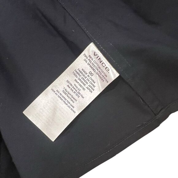 Vince Dark Blue Stretch Poplin Slim-Fit Shirt 00 - Picture 5 of 5